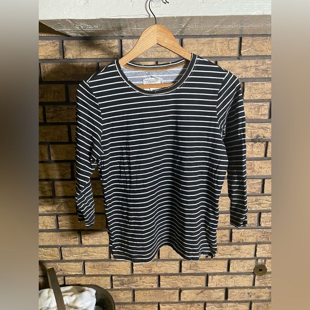 Black and white striped top